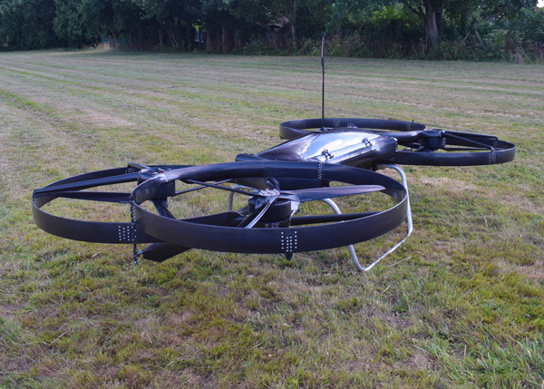 Hoverbike with saddle bags.